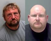Jason Anthony Raven (left) and James Mytum have been jailed for their roles in stealing more than £130,000 worth of goods from shops across Southern England. Pictures courtesy of Surrey Police