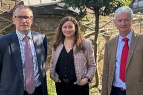 L-R Julian Harvey, Amber O’Connor and Chris Millar