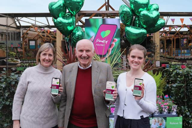 From 29 to 88 years old: Three generations of the Squire family proudly display the new ‘Friends of Squire’s’ app on their phones. Colin Squire – Chairman Emeritus (centre) with his daughter, Sarah Squire – Chairman (left) and granddaughter, Felicia Baily – Squire’s Sustainability Lead (right).
