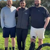 Zac Lammas (centre) with his uncles James & Ollie Lammas