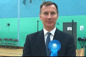 South West Surrey Jeremy Hunt. At 2019 general election count. Taken by LDR