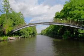 Bridge to private D'Oyly Carte Island, Weybridge. (Credit: Google Street View)