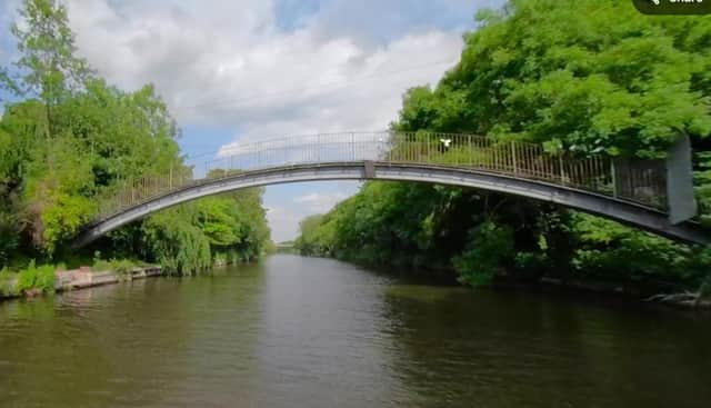 Bridge to private D'Oyly Carte Island, Weybridge. (Credit: Google Street View)