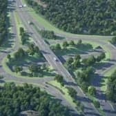 The motorway between junctions 10 and 11 will be closed from 9pm on Friday, July 12 to 6am on Monday, July 15 for the construction and installation of a bridge on the western gyratory of the roundabout at Junction 10. Photo: National Highways