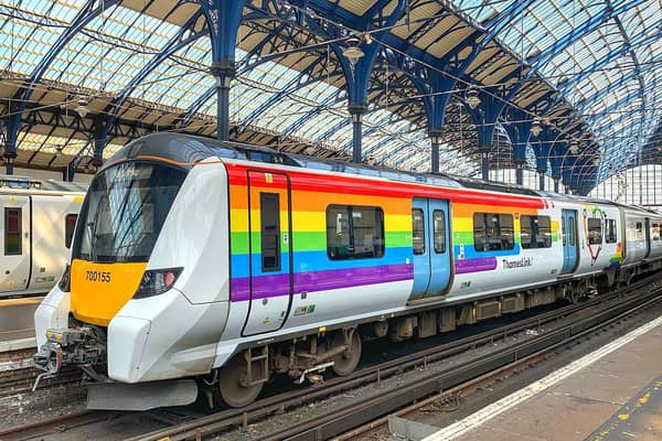 Thameslink's ‘Trainbow’, which was launched in 2019. Picture courtesy of Govia Thameslink Railway