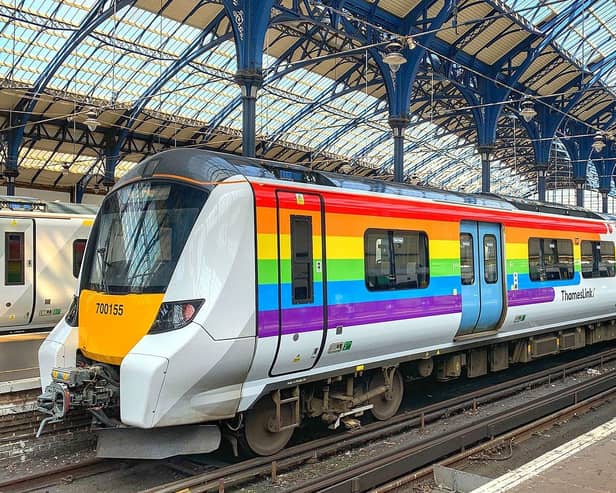 Thameslink's ‘Trainbow’, which was launched in 2019. Picture courtesy of Govia Thameslink Railway