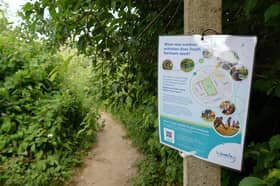 Campaign poster at the Pump Track's proposed site entrance (image WBC)
