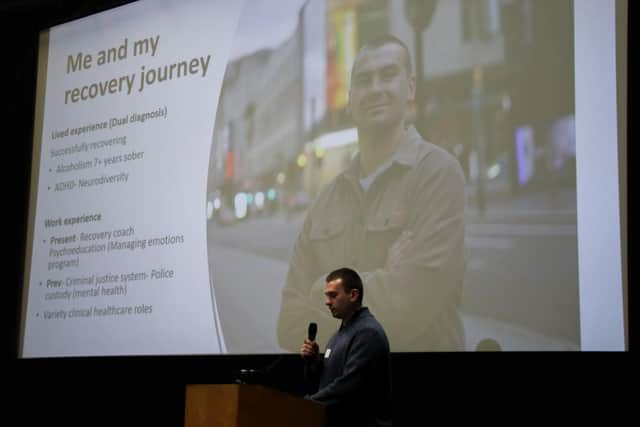A fully-booked audience gathered recently to hear how people are using their experiences of mental ill health, homelessness and drugs and alcohol to shape services in Surrey and north east Hampshire. Picture contributed