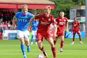 Crawley Town midfielder Max Anderson's goal against Shrewsbury Town was the 600,000th in the Football League | Picture: Stephen Lawrence