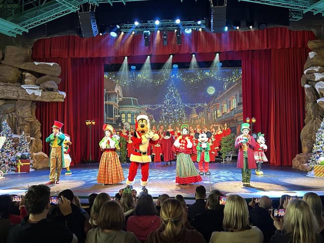 Stagecoach Performing Arts students singing on stage at Let's Sing in Disneyland Paris. Picture: submitted