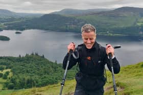 Stephen Johnson, Managing Director of Quooker UK & Ireland, enjoying a scenic hike with trekking poles