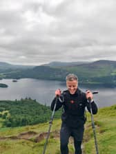 Stephen Johnson, Managing Director of Quooker UK & Ireland, enjoying a scenic hike with trekking poles