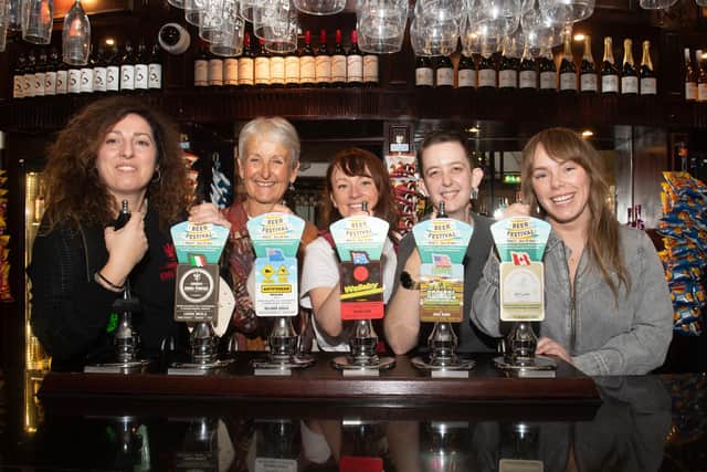 The overseas brewers, all female, are from Italy, Canada, New Zealand, Australia and USA. Picture by Gill Evans