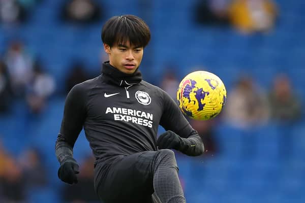 Albion winger Kaoru Mitoma, full-back Tariq Lamptey, centre-back Lewis Dunk, and striker Evan Ferguson have all had various knocks in recent weeks. (Photo by Steve Bardens/Getty Images)