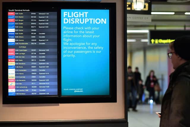 A new study has revealed the UK airports where your flight is most likely to be cancelled this summer. Picture by BEN STANSALL/AFP via Getty Images