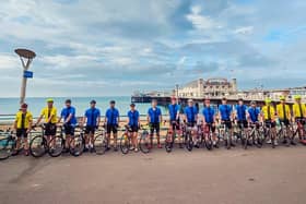 Sussex and Surrey Police officers and staff have raised over £12,000 for Care of Police Survivors, a charity that supports the families of police men and women who died during their service. Picture courtesy of Sussex Police