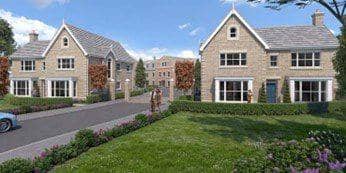 A computer-generated image of Bellway’s Regent’s Gate development in Virginia Water