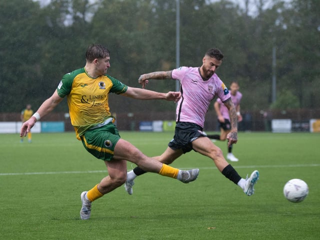 Horsham FC edged out Walton & Hersham 1-0 on a wet and windy afternoon at the Fusion Aviation Community Stadium