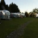 View inside  Happy Days Retro Vacation caravan site, with aluminium covered caravans. (Credit: Google Street View)