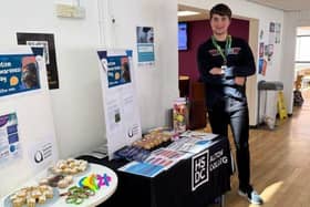 Theo with his stall.