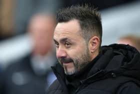 Brighton boss Roberto De Zerbi has been linked with the Real Madrid job. (Photo by Steve Bardens/Getty Images)