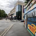 Entrance to Staines High Street - view from the bridge. (Credit: Emily Dalton)