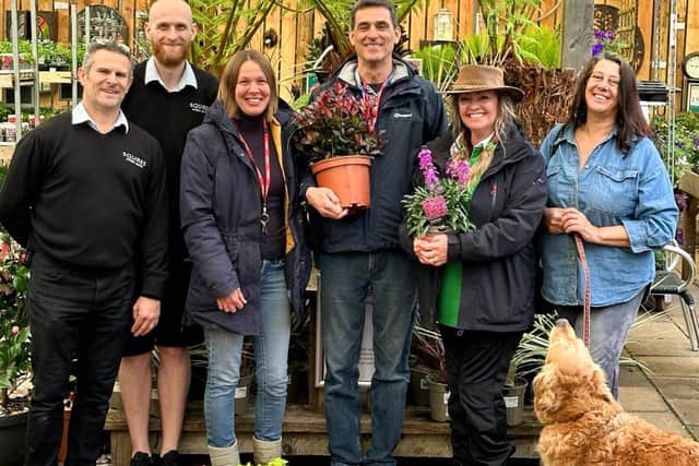 Squire’s Reigate make a presentation to Surrey Care Trust (Gateway Community Garden)