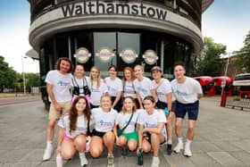 The team ready to depart from Walthamstow Central
