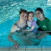Heidi with mum Stacey and teacher Ana. Picture contributed