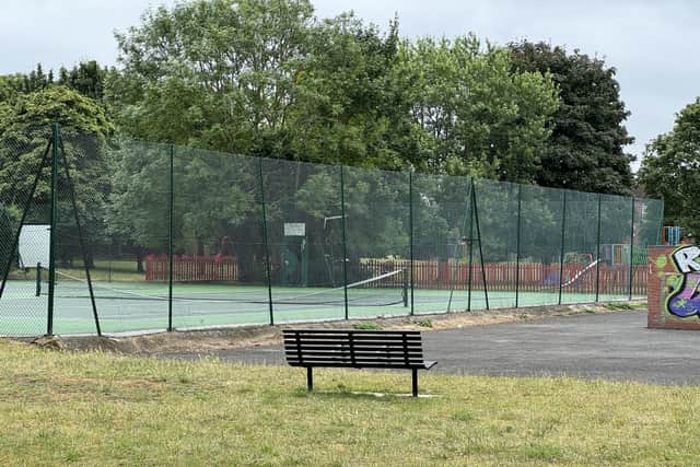 Tennis Vandals - Grovelands Park tennis courts have been forced to close during peak Wimbledon season (image Chris Caulfield)