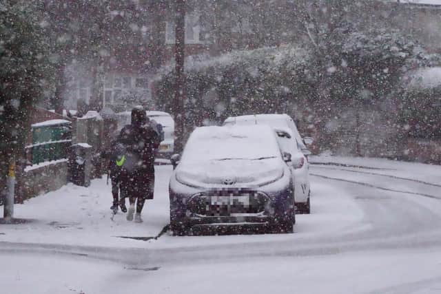 The majority of the UK is now covered by a rare amber warning for snow and ice this weekend – including parts of South East England. Photo: Eddie Mitchell