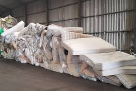 Mattress recycling in progress. Picture: submitted