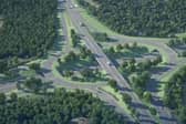 The motorway between junctions 10 and 11 will be closed from 9pm on Friday (July 12) to 6am on Monday (July 15) for the construction and installation of a bridge on the western gyratory of the roundabout at Junction 10. Photo: National Highways