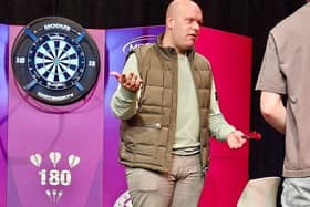 Michael Van Gerwen speaks to students at Nescot