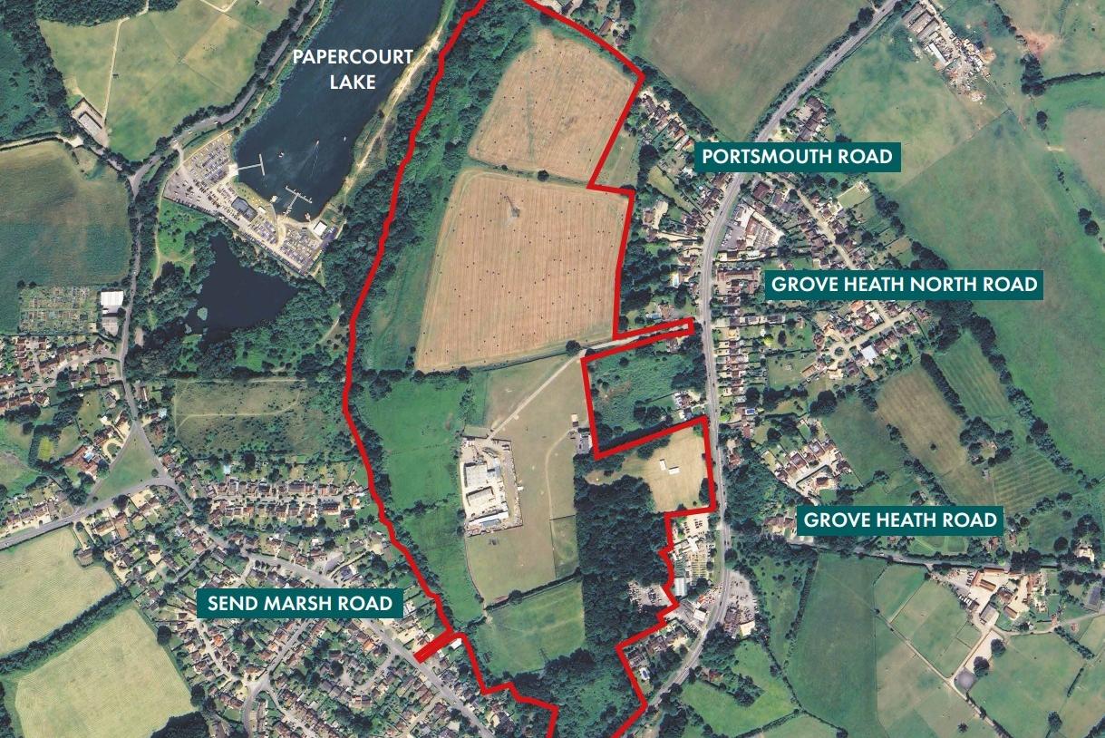 Plans for up to 540 homes between two charming Surrey villages