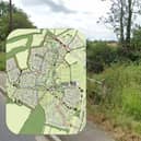 Thakeham's 400 homes plan for land near Alfold (image Thakeham and Google)