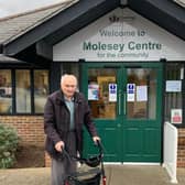 Photo outside Molesey Centre, Geoff Miller 88 (Image Tracey Melson)