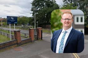 Esher CofE High School headteacher Andy King (Image Google and Esher High)