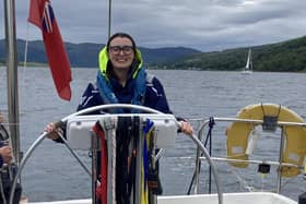 Rachel sailing with the Ellen MacArthur Cancer Trust