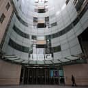 Headquarters of the British Broadcasting Corporation in London on March 11, 2023. (Photo by SUSANNAH IRELAND/AFP via Getty Images)