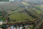 Aerial of the site from the south-west, Blundel Lane. (Credit: Mac Mic Strategic Land/Elmbridge Borough Council Planning Documents)
