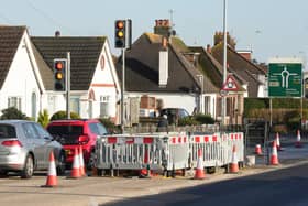 Gas works are said to be causing 'traffic chaos' on the A27 at Lancing. Photo: Eddie Mitchell