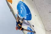 Britain's Toby Roberts competes in the final of the men's lead competition for the IFSC Climbing World Cup in Innsbruck, Austria, on June 30 2024.  (Photo by JOHANN GRODER/APA/AFP via Getty Images)