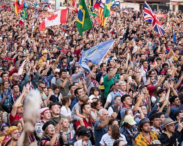 9000 Scouts gather from around the world at the World Scout Moot in Portugal.