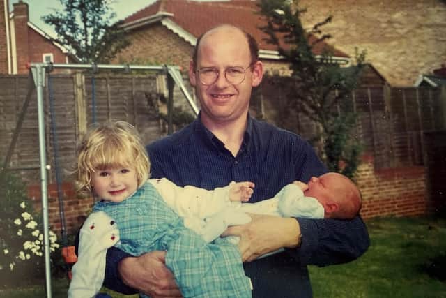 Will Proudlove with his children Ellie and Matt. Picture courtesy of the Proudlove family/Natural History Museum