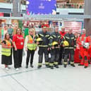 Firefighters from the London Gatwick Airport Fire and Rescue Service completed a stair climb challenge raising £2,000 for Air Ambulance Charity Kent Surrey Sussex (KSS) and Fire Fighters Charity. Picture contributed