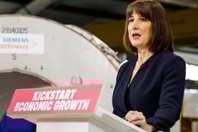 British Chancellor Rachel Reeves delivers a speech on economic growth for Britain at Siemens Healthineers on January 29, 2025 in Eynsham, England. (Photo by Peter Cziborra - WPA Pool/Getty Images)