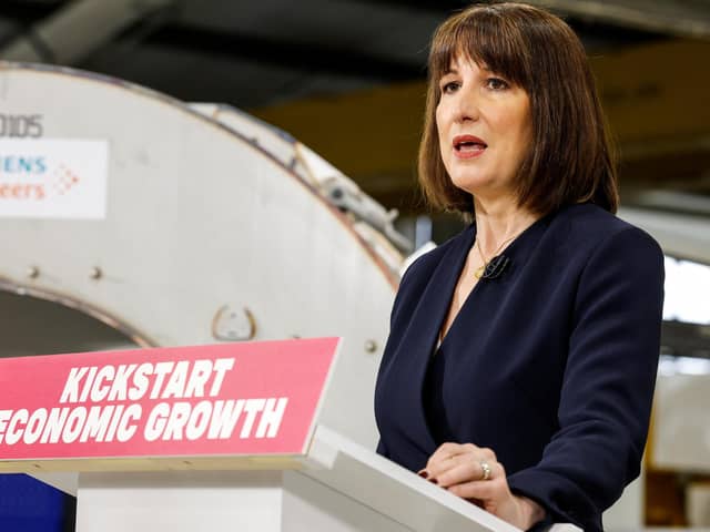 British Chancellor Rachel Reeves delivers a speech on economic growth for Britain at Siemens Healthineers on January 29, 2025 in Eynsham, England. (Photo by Peter Cziborra - WPA Pool/Getty Images)