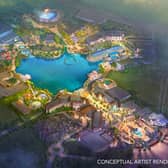 Artist rendering issued by Universal Destinations & Experiences of the first Universal theme park in Europe. Picture: Universal Destinations & Experiences