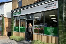 Alice Constable at Chandlers’ Timber and Landscaping Showroom, Updown Hill, Windlesham.